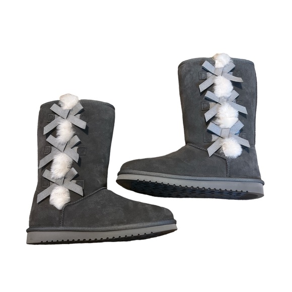 Koolaburra‎ by UGG Women’s Victoria Tall Boots Bows 1015875 Suede Size 11 - Picture 7 of 7